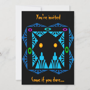 Glowing Eyes Halloween Invitation