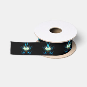 Glowing Eyes Luminous Blue Creature  Satin Ribbon