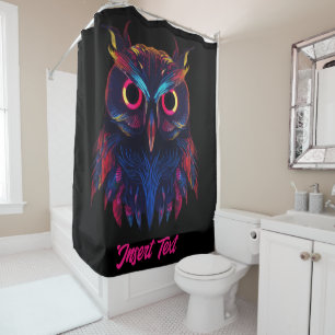 Glowing eyes shower curtain