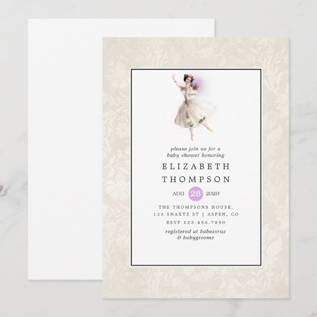 Glowing Fairy Baby Shower Invitation (Front/Back)