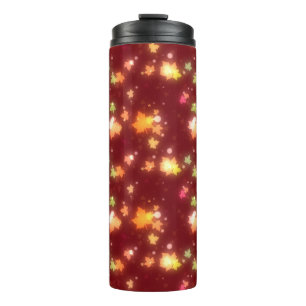 Glowing fall colourful maple leaves autumn  thermal tumbler