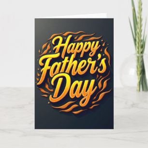 Glowing Fathers Day Lettering Card