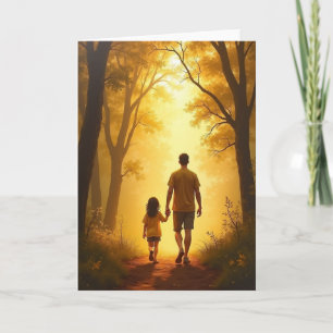 Glowing Fathers Day Walk Card