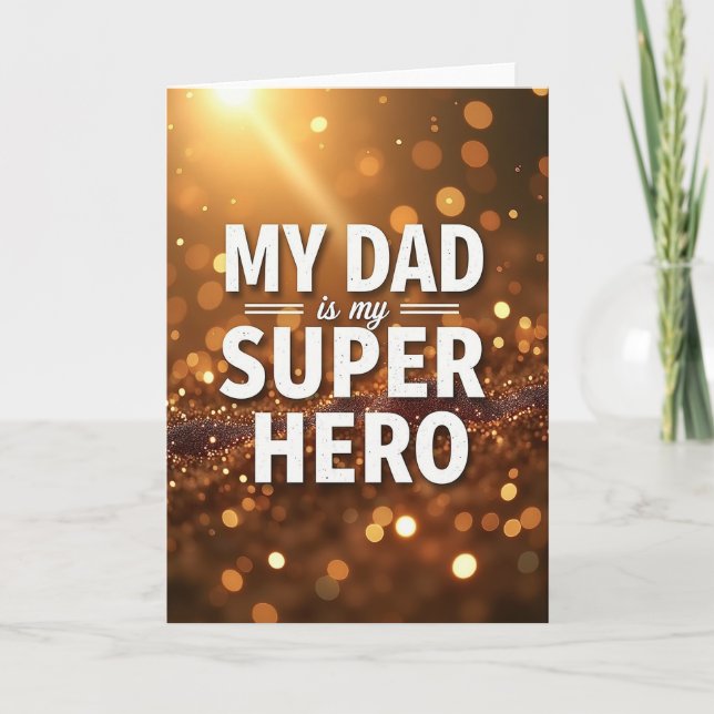 Glowing Fathers Day Wish Card (Front)