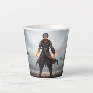 Glowing Fists   Dark Anime Warrior Mug