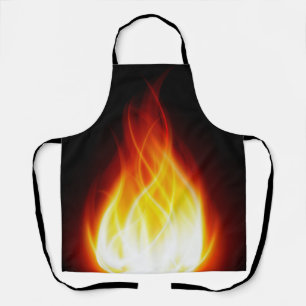 Glowing Flames All-Over Print Apron