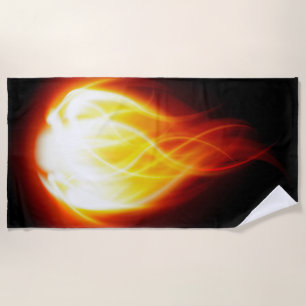 Glowing Flames Beach Towel