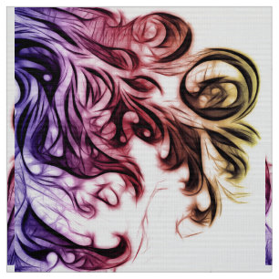 Glowing Floral Invert In Colour Fabric