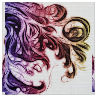 Glowing Floral Invert In Colour Fabric