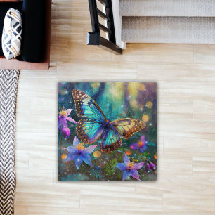 Glowing Forest Butterfly and Flowers Jigsaw Puzzle