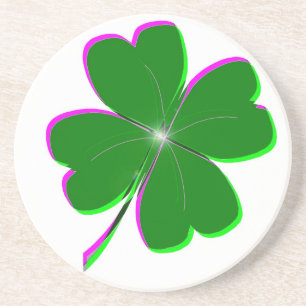 Glowing Four Leaf Clover Coaster