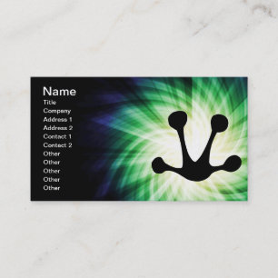 Glowing Frog Foot Print Business Card