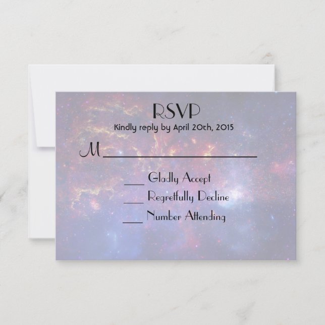 Glowing Galaxy in Outer Space RSVP (Front)