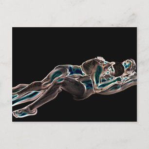 Glowing Gay Love Postcard