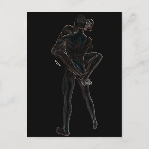 Glowing Gay Love Postcard