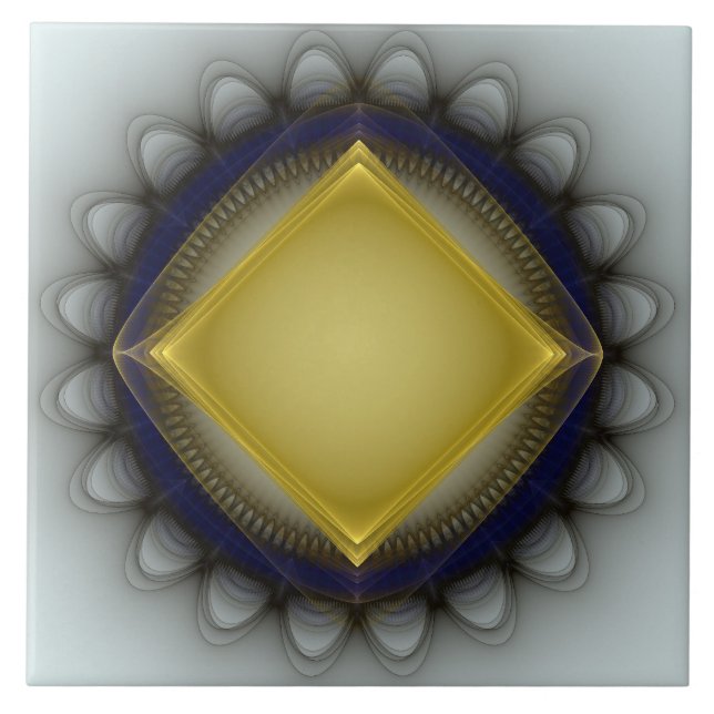 Glowing geometric ornament tile (Front)