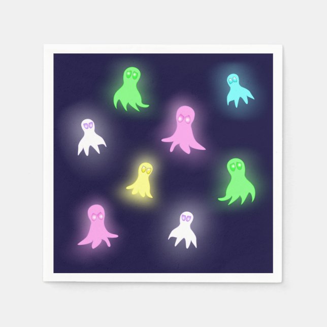 Glowing Ghosts Napkin (Front)