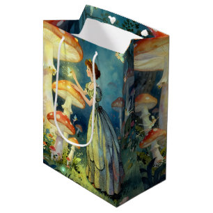 Glowing giant mushroom garden medium gift bag
