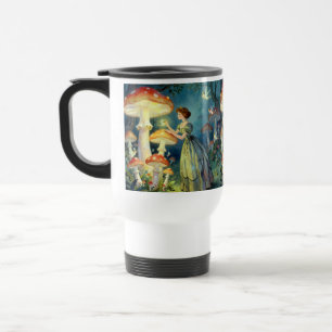 Glowing giant mushroom garden travel mug