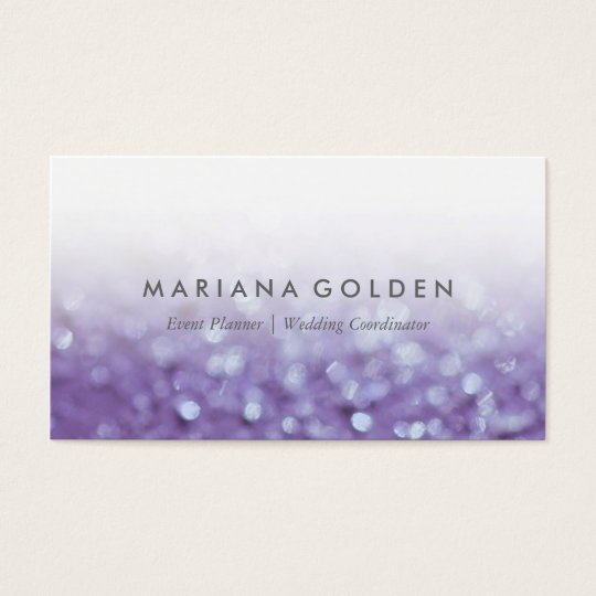 Glowing Glittering Bokeh | Glitter Business Card
