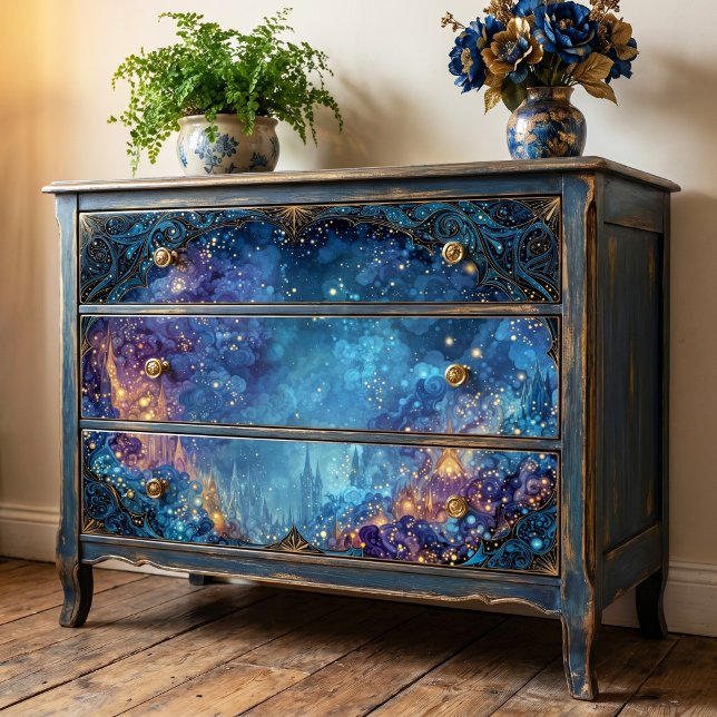 Glowing Gold Celestial Nebula Swirl Tissue Paper (Creator Uploaded)