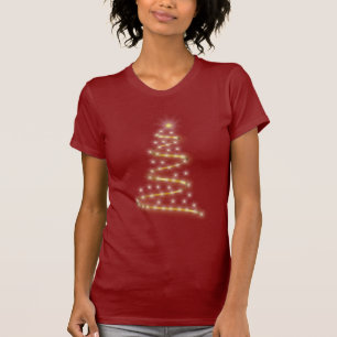 Glowing Gold Christmas Tree T-Shirt