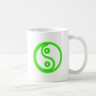 Glowing Green Yin Yang Mug