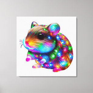 Glowing Hamster Canvas Print