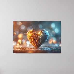 Glowing Heart Bokeh Art Print