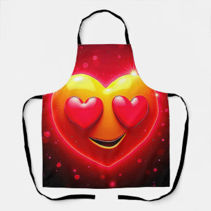 Glowing Heart Eyes Emotion Apron