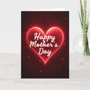 Glowing Heart Pattern Card