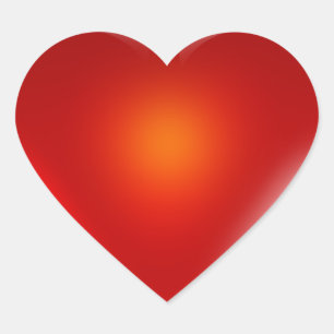 Glowing heart sticker