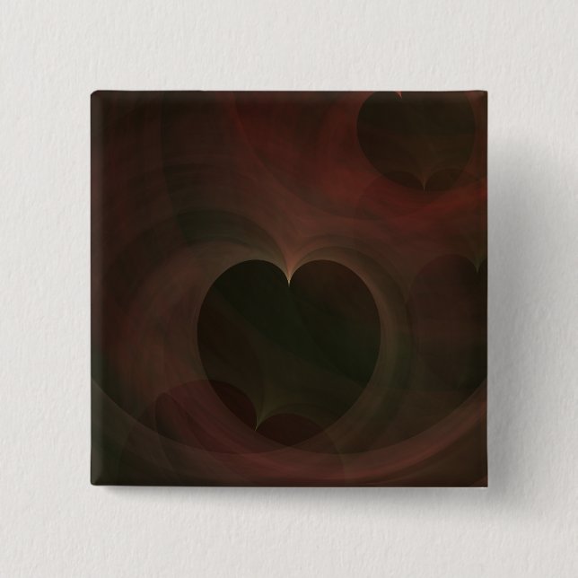 Glowing Hearts 15 Cm Square Badge (Front)