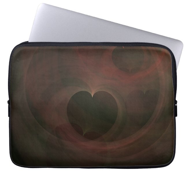 Glowing Hearts Laptop Sleeve (Front)