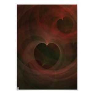 Glowing Hearts Photo Print