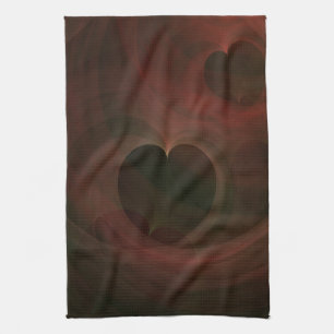 Glowing Hearts Tea Towel