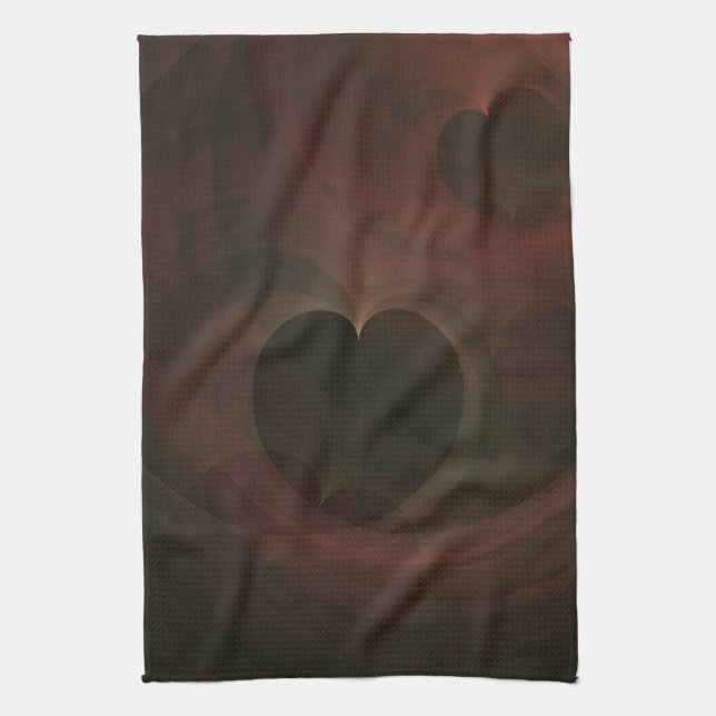 Glowing Hearts Tea Towel (Vertical)