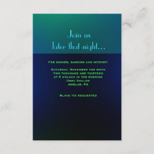 Glowing Hebrew Letters & Notes Mitzvah Invitation