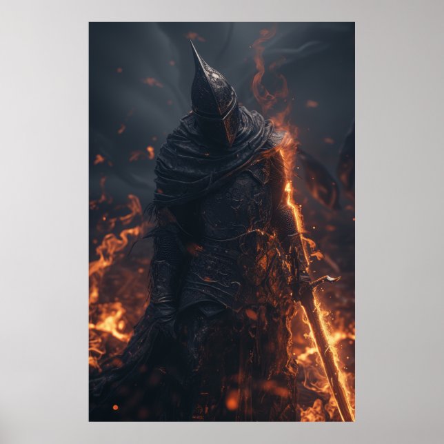 Glowing Hurricane Death Knight Poster (Front)