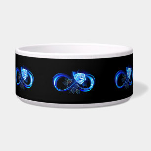 Glowing infinity with blue rose