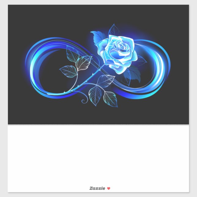 Glowing infinity with blue rose (Sheet)