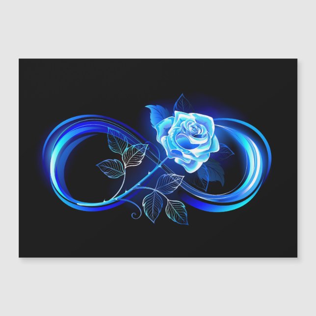 Glowing infinity with blue rose (Front)
