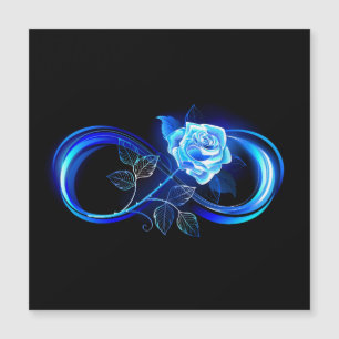 Glowing infinity with blue rose