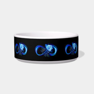 Glowing infinity with blue rose bowl
