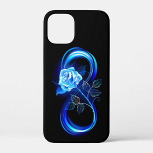 Glowing infinity with blue rose iPhone 12 mini case