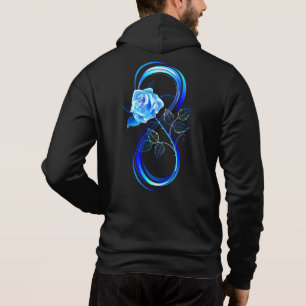 Glowing infinity with blue rose hoodie