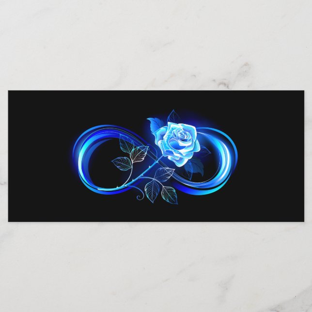 Glowing infinity with blue rose programme (Front)