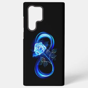 Glowing infinity with blue rose samsung galaxy case