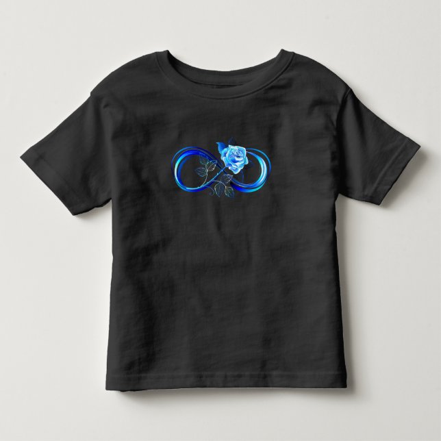 Glowing infinity with blue rose toddler T-Shirt (Front)