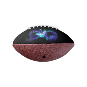 Glowing Infinity with Magic Butterfly American Football